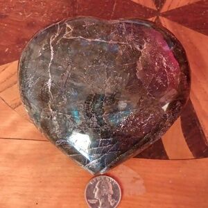 Labradorite heart